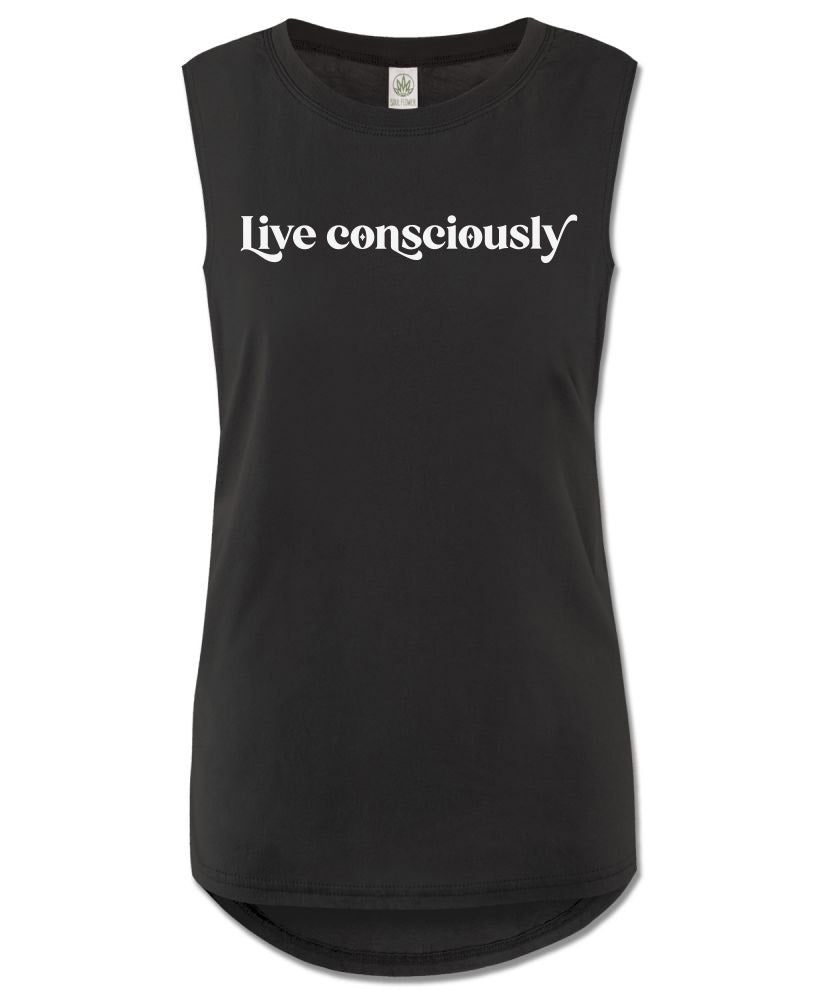 Black Organic Cotton Women's Muscle Tank
